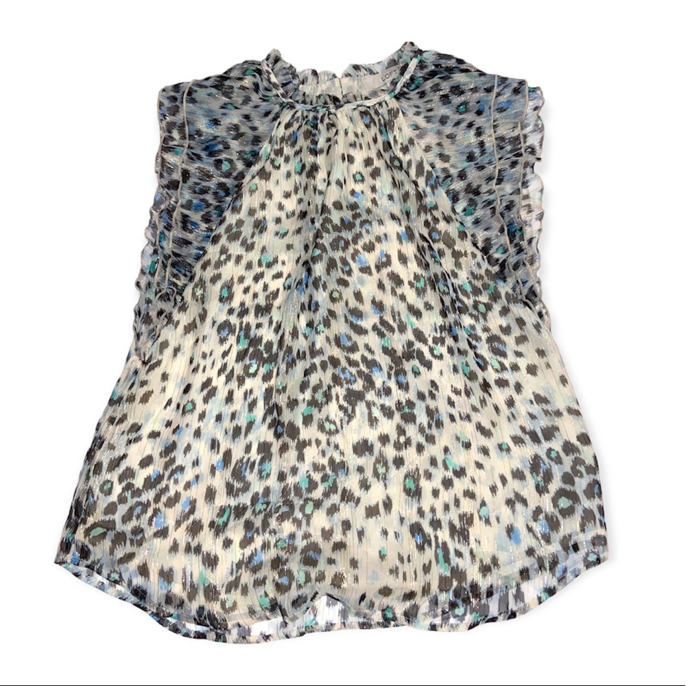 LOFT high necked woman’s sleeveless blouse